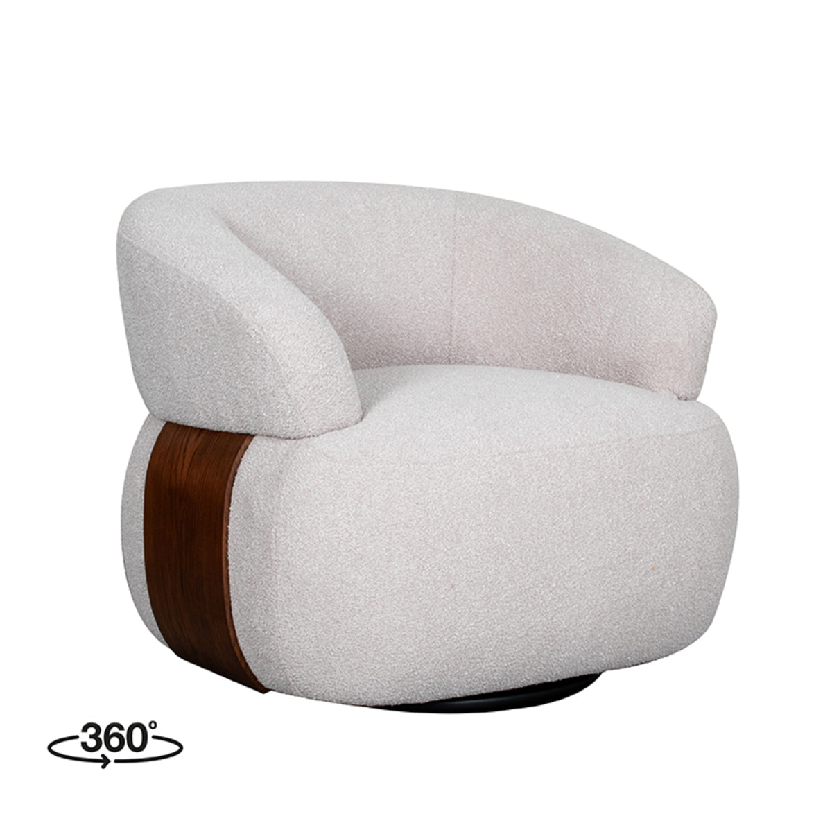 LABEL51 Fauteuil Valenza - Naturel - Boucle